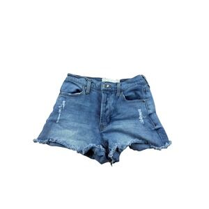 Altar'd State Women High Rise Distressed Denim Shorts Button Fly M Wash 27/5